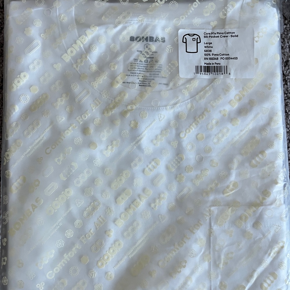 Brand New! Bombas Men’s crew neck T-shirt size L